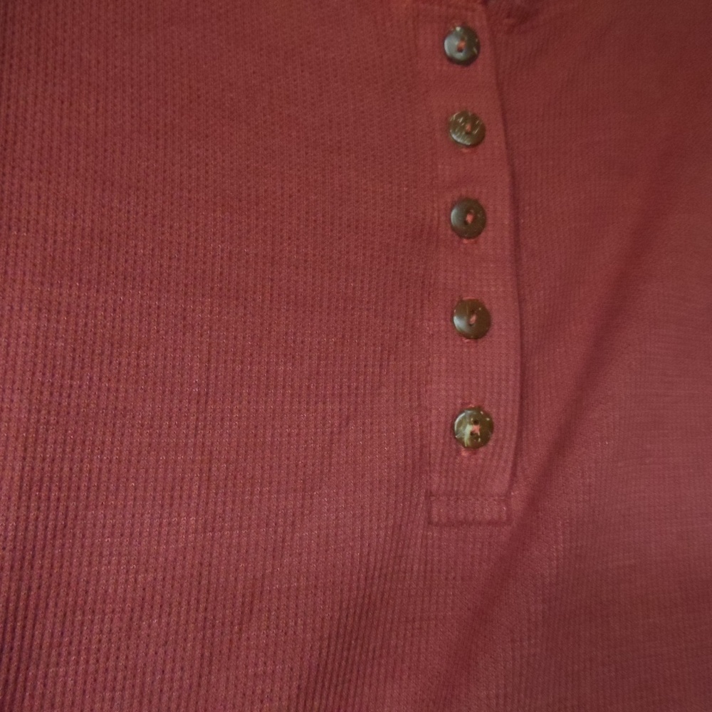 Rust Red Henley Top - Picture 6 of 6